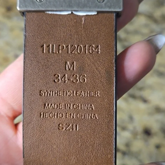 Levi’s Mens Black Belt Silver Buckle Classic Everyday Medium 34 36 - Picture 5 of 5